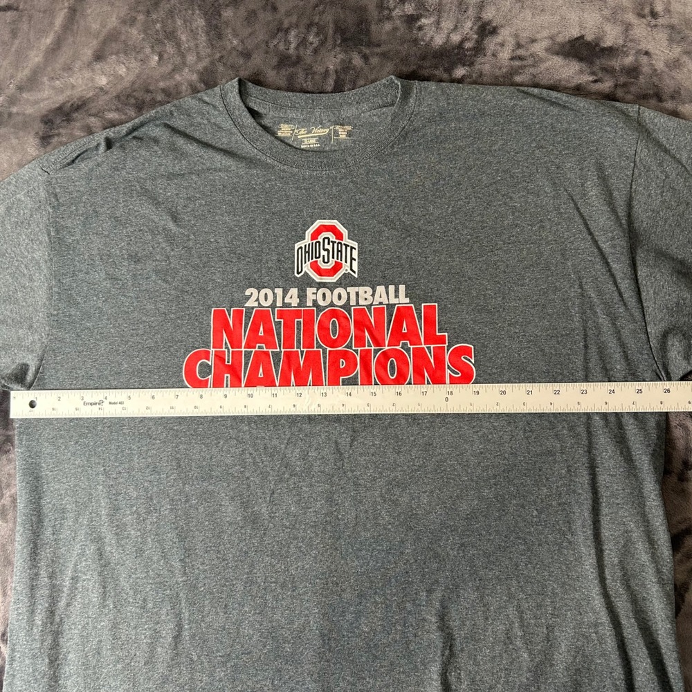 The Victory T-Shirt Mens XXL Gray Ohio State 2014 National Champions Go Bucks - Picture 3 of 6